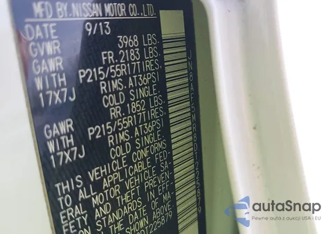 2013 Nissan Juke S из США, поврежденный, VIN JN8AF5MR8DT225879